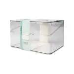 Basics Beauty Acrylic Organizer With Lid Pet Rectangular