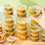 50PCS Disposable Transparent Sauce Cups With Secure Lids - Ideal For Condiments Jams & Seasonings - Perfect For Home & Events