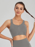 Seamless Flexi Medium Impact Bra - Ash - Small