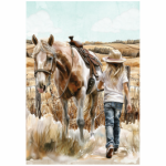 Deco Print Girl With Horse