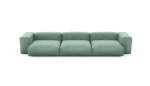 Three Module Sofa - Velvet - Mint - 377CM X 136CM