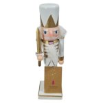 Habitat Wooden Nutcracker Soldier With Sword Height: 26CM