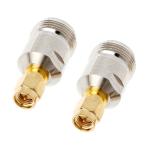 2 Pcs Sma Male To N Female Rf Coaxial Connector