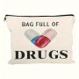 Funny Nurse Practitioner Makeup Bag - Full Of Drugs - Perfect Travel Pouch For Women - Zipper Case For Toiletries And Makeup - Perfect