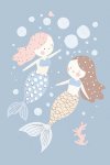 Mermaid Friends - Wall Art Print - A1