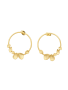 Grecian 18CT Gold Leaf Midi Hoop EARRINGS