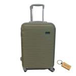 Smte Durable Elegance: Smart And Stylish Travel Abs Suitcase Small 55CM With Smte Keyring Light Gold With Keychain
