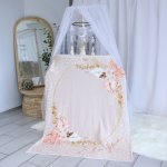 Personalised Fleece Blanket Circle Garden Of Flowers
