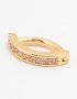 Goldair Gold Plated Surgical Steel Pink Cubic Zirconia Curved Belly Ring