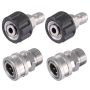 Snutuya Pressure Washer Adapter Set M22 14MM To 3/8 Inch Quick Connect Pressure Washer Quick Connect Fittings Stainless STEEL5000 Psi 4 Pcs