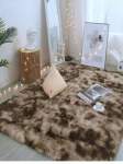 Smte Dark Brown Shadded Fluffy Rug 200 150 With Keychain