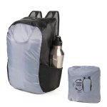 Backpack - Foldable Light Water Repellent 18L Capacity Ruckzack - Grey Blue