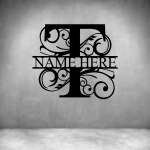 T - Alphabet Personalized Monograms - 450MM Grey