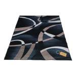 Smte 200CM By 150CM Modern 3D Geometric Design Area Rug FR10 With Smte Keyring With Keychain