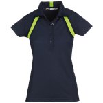 Ladies Jebel Golf Shirt Navy Lime