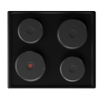 Defy DHD332 - 60CM Slimline Solid Hob Black