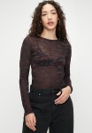 G-star Raw Fine Lace Aop Slim R T Wmn Long Sleeve - Black & Burgundy