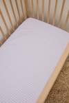 Lilac Gingham Cot Fitted Sheet - Large Sa Cot: 132CM X 66CM X 10CM