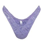 Qoydoy Crossdressing Hiding Gaff Panties Lace Transgender Tucking Shaping Brief Soft Breathable Purple L