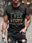 Tough Slogan Print Men's Graphic Design Crew Neck Active T-Shirt Casual Comfy Tees Tshirts For Summer Men's Clothing Tops For Da
