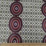 Wax Printed Piece Elliptical-maroon: 480CMX112CM