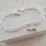 Grad Set Graduation Charm Bracelet Gift 925 Sterling Silver 19CM