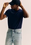 Slim Fit V-neck T-Shirt - Blue
