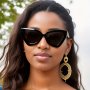Triangle Cat Eye Fashion Glasses For Women Men Retro Jelly Color Decorative Shades Props For Beach Party Club