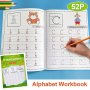 52 Pages A-z Alphabet Abc Letters Practice Paper Preschool Learning English Homework Writing Exercise Book Kindergarten Pre-school Halloween Christmas Gift