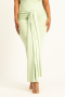 Savannah Wrap Tie Detail Skirt - Smoke Green - L