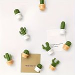 6PCS Cute Cartoon Cactus Fridge Magnets - Decorative & Personalized For Kitchen Office Whiteboard Locker Cabinet & Dishwasher -