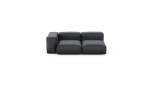 Two Module Chaise Sofa - Velvet - Dark Grey - 199CM X 115CM