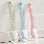 1PC Multifunctional Long Handle Stiff Bristle Brush Non-electric Durable Scrub Brush For Shoe Cleaning Kitchen And Bathroom Use