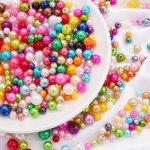 200 100 50 25PCS 4 6 8 10MM Multicolor Beads For Jewelry Making MINI Fashion Cute Style Bracelet Necklace Decorative Supplies