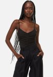 Gathered Thong Body - Black