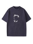 Fangs Print Men's Crew Neck Fashionable Short Sleeve Sports T-Shirt Comfortable And Versatile For Summer And Spring Athletic Sty
