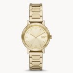 DKNY Soho D Three-hand Gold-tone Stainless Steel Women's Watch NY6651