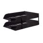 Treeline Desk Letter Tray Set 2 Tier Black