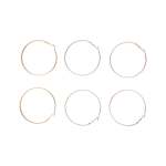 Mixed Metal Shiny Large Hoop Earring Pack