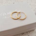 Kendra-gold Gold Plated 925 Sterling Silver Hoop Earrings Size 16MM