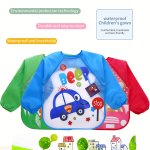 1PC Cartoon Food Smock Waterproof Feeding Bib Animal Car Pattern Feeding Bib
