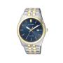 Eco-drive 2 Tone Blue Dial Date Dress Watch