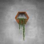 Single Hive Plant Holder - Matt Silver