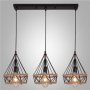 Three Hanging Vintage Rope Pendant Light