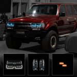 Toyota Land Cruiser 80 Series Bushdoof Smoked Angry Eye Bundle For
