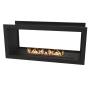 Flueless Gas Fireplace Double Sided Built-in Black - 1350MM / Black