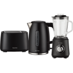 Elektra Kettle Toaster And Blender Breakfast Set - Black