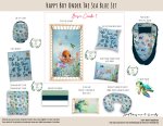 Cot Duvet Bedding Happy Boy Under The Sea Blue Set