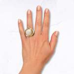Smokey Stone Ring - White Free