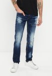 Ben Sherman Rip & Repair Denim Jeans - Mid Blue